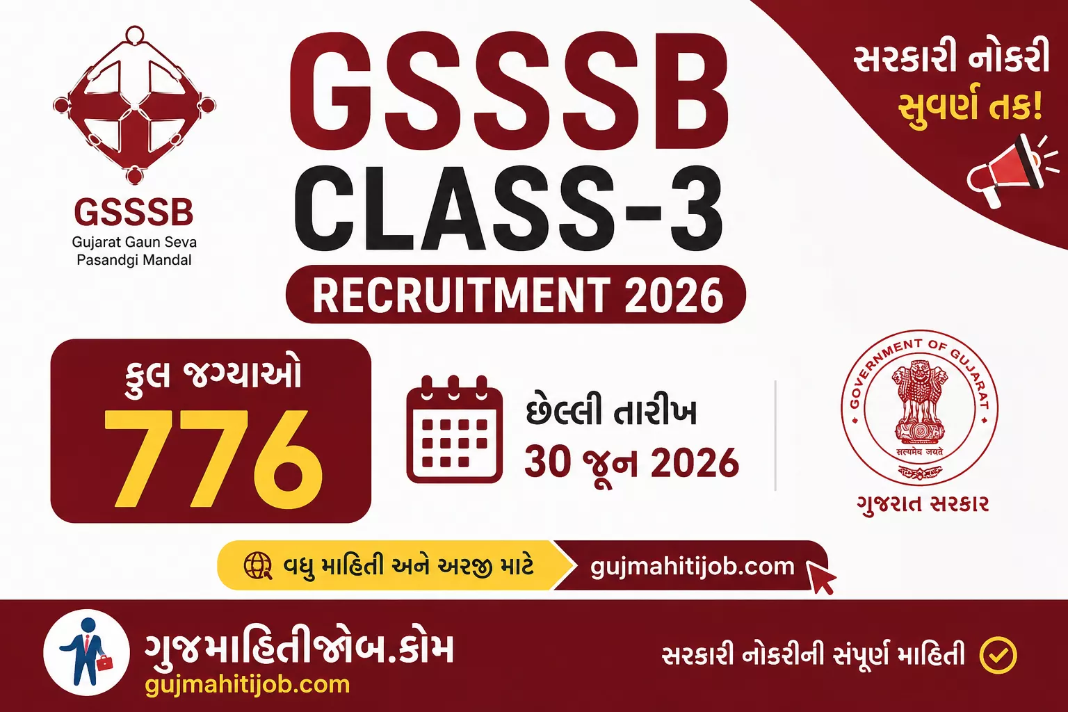 GSSSB Class-3 Recruitment 2026