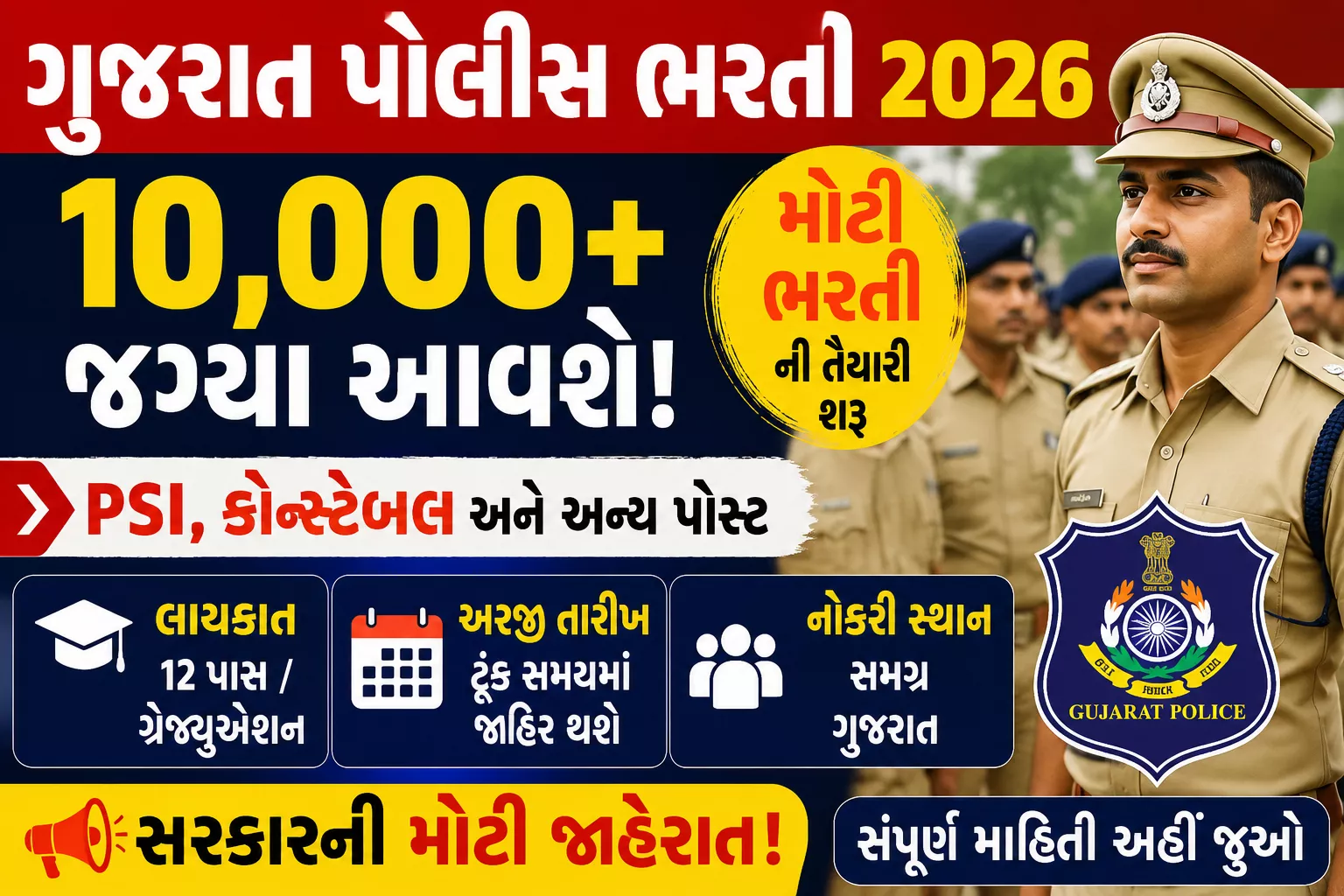 Gujarat Police Recruitment 2026
